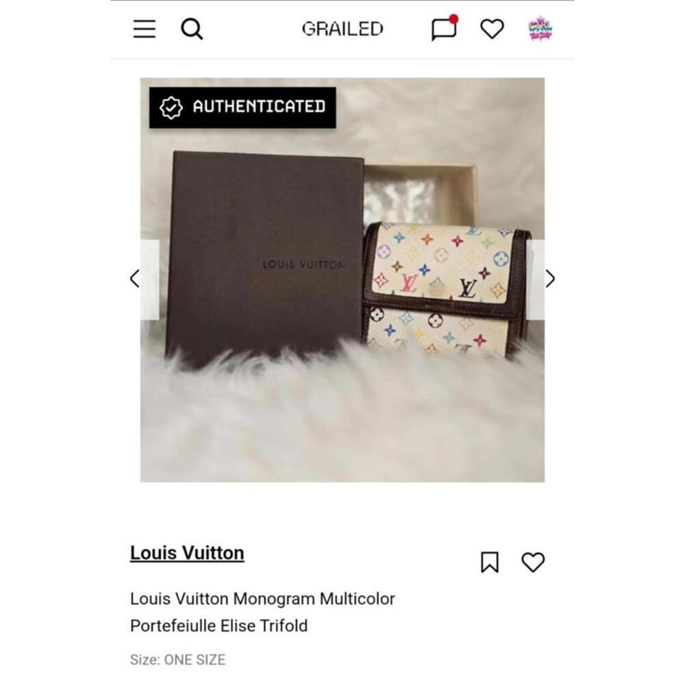 Louis Vuitton Monogram Multicolor Portefeiulle Elise Trifold